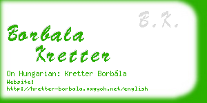 borbala kretter business card