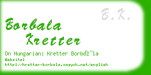 borbala kretter business card